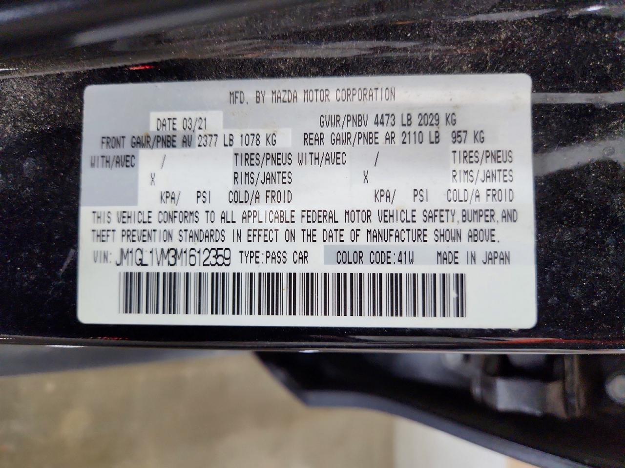 2021 MAZDA 6