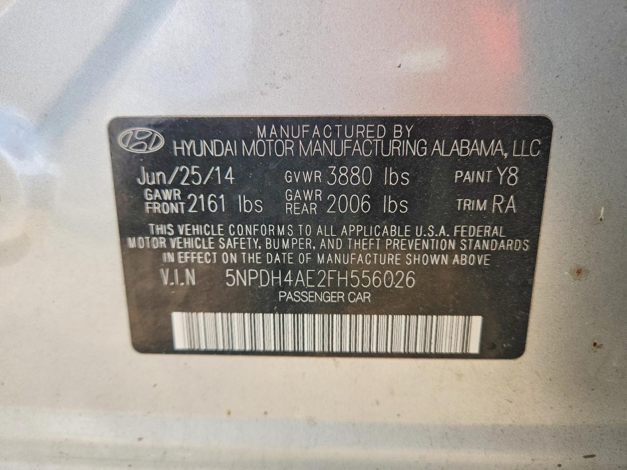 2015 HYUNDAI ELANTRA