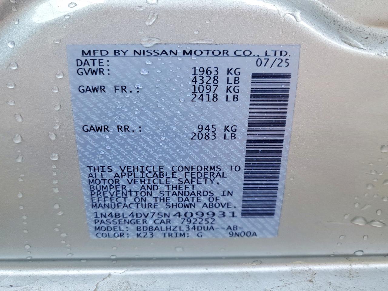 2025 NISSAN ALTIMA