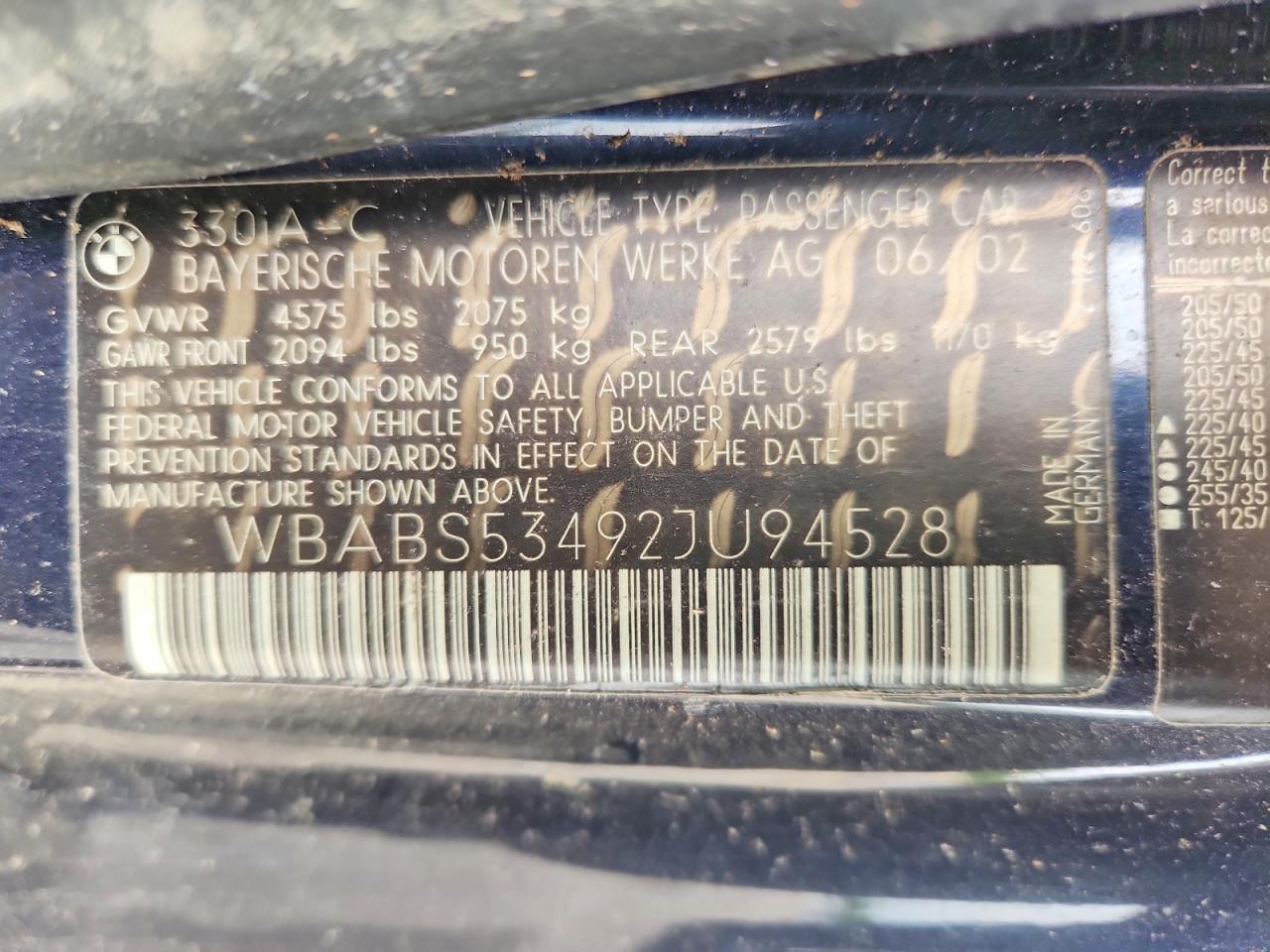 2002 BMW 3 SERIES
