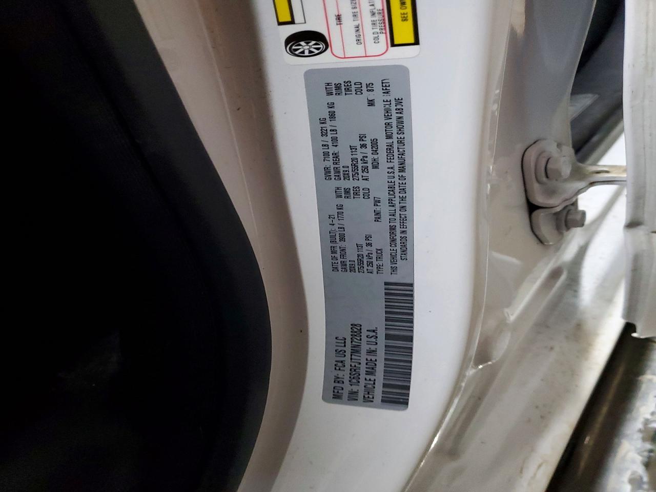 2021 RAM 1500