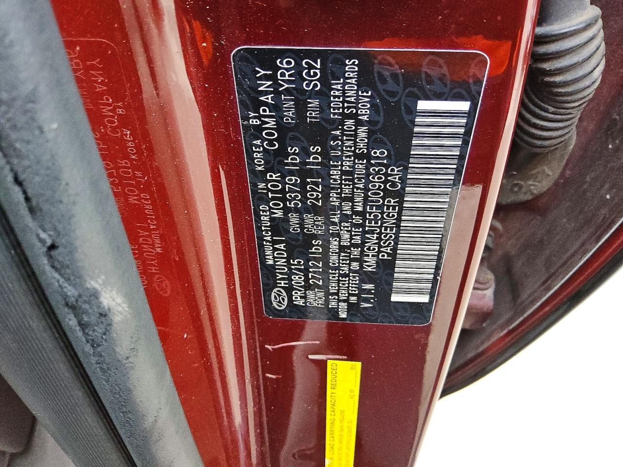 2015 HYUNDAI GENESIS