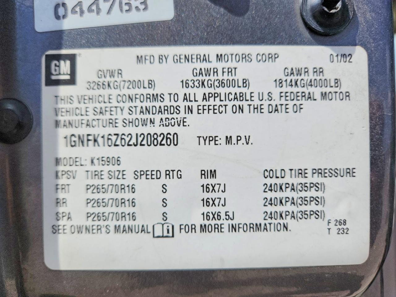 2002 CHEVROLET Suburban