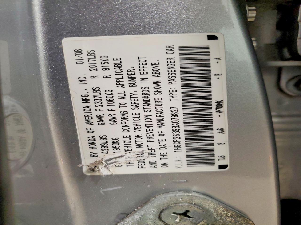 2008 HONDA ACCORD