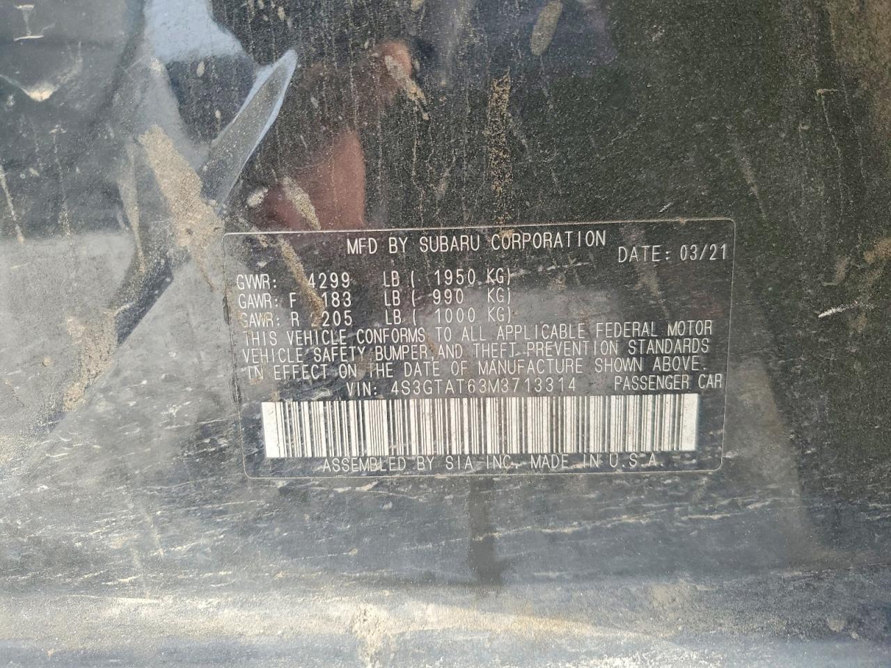 2021 SUBARU IMPREZA