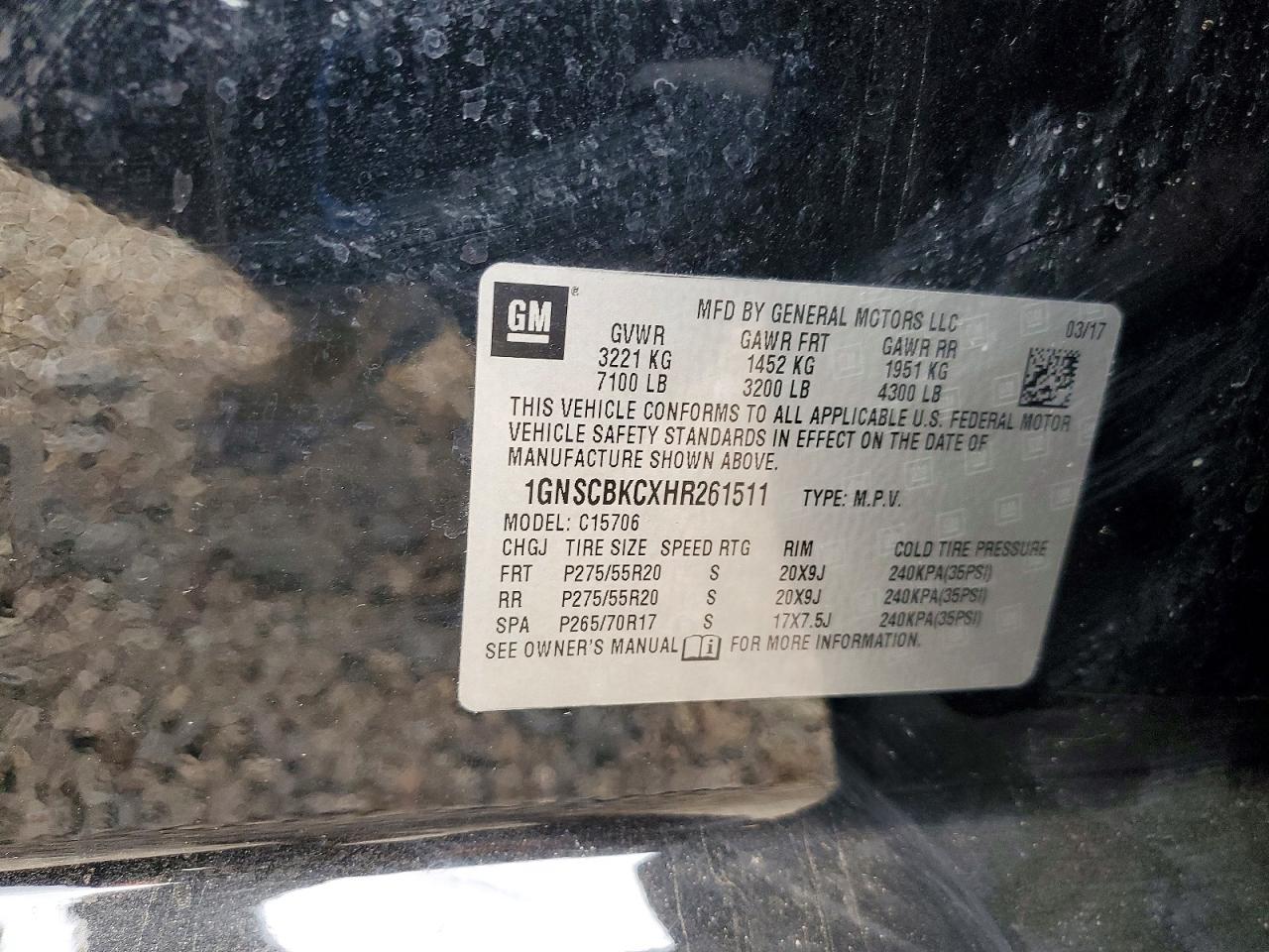 2017 CHEVROLET Tahoe