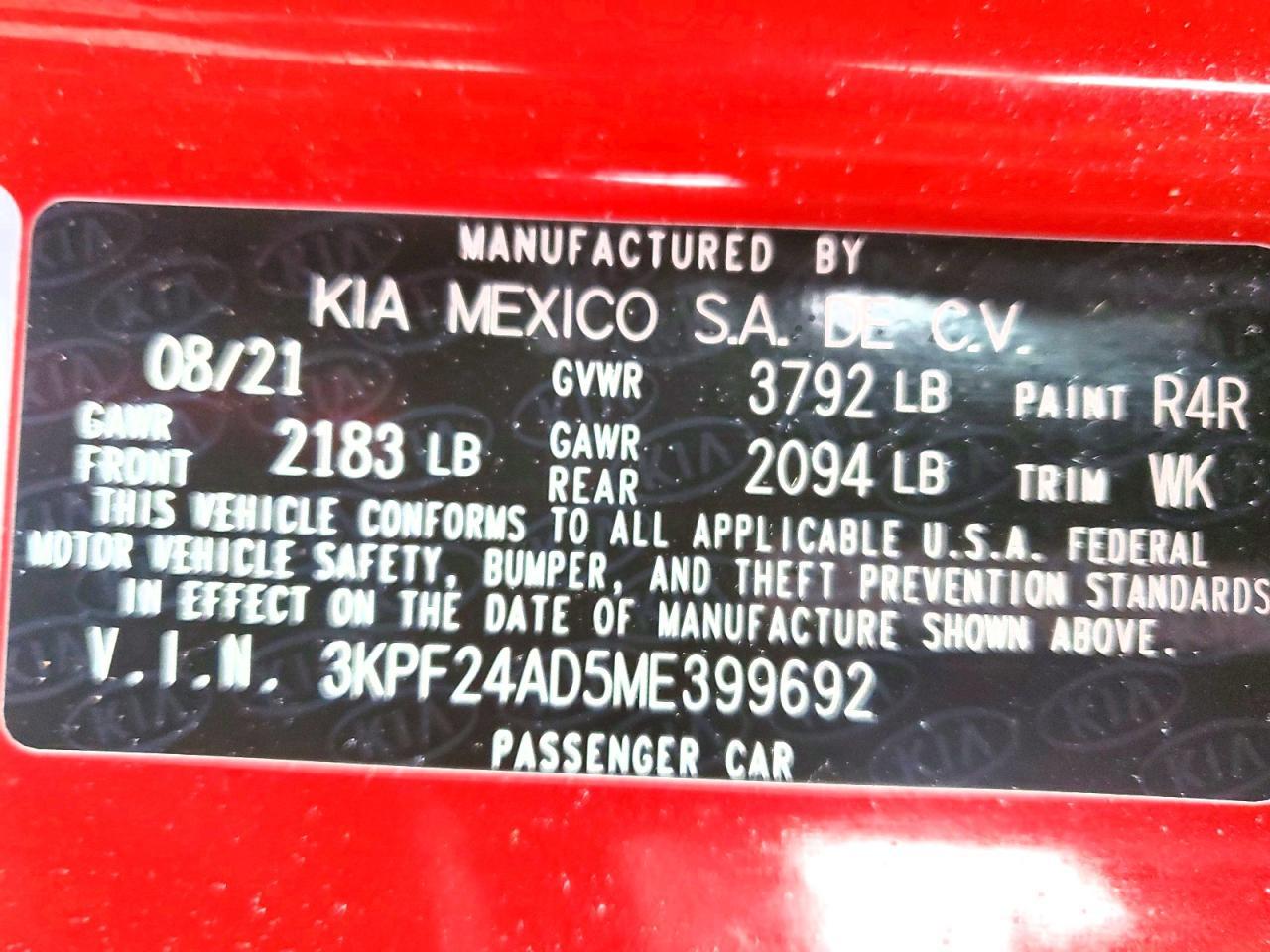 2021 KIA FORTE