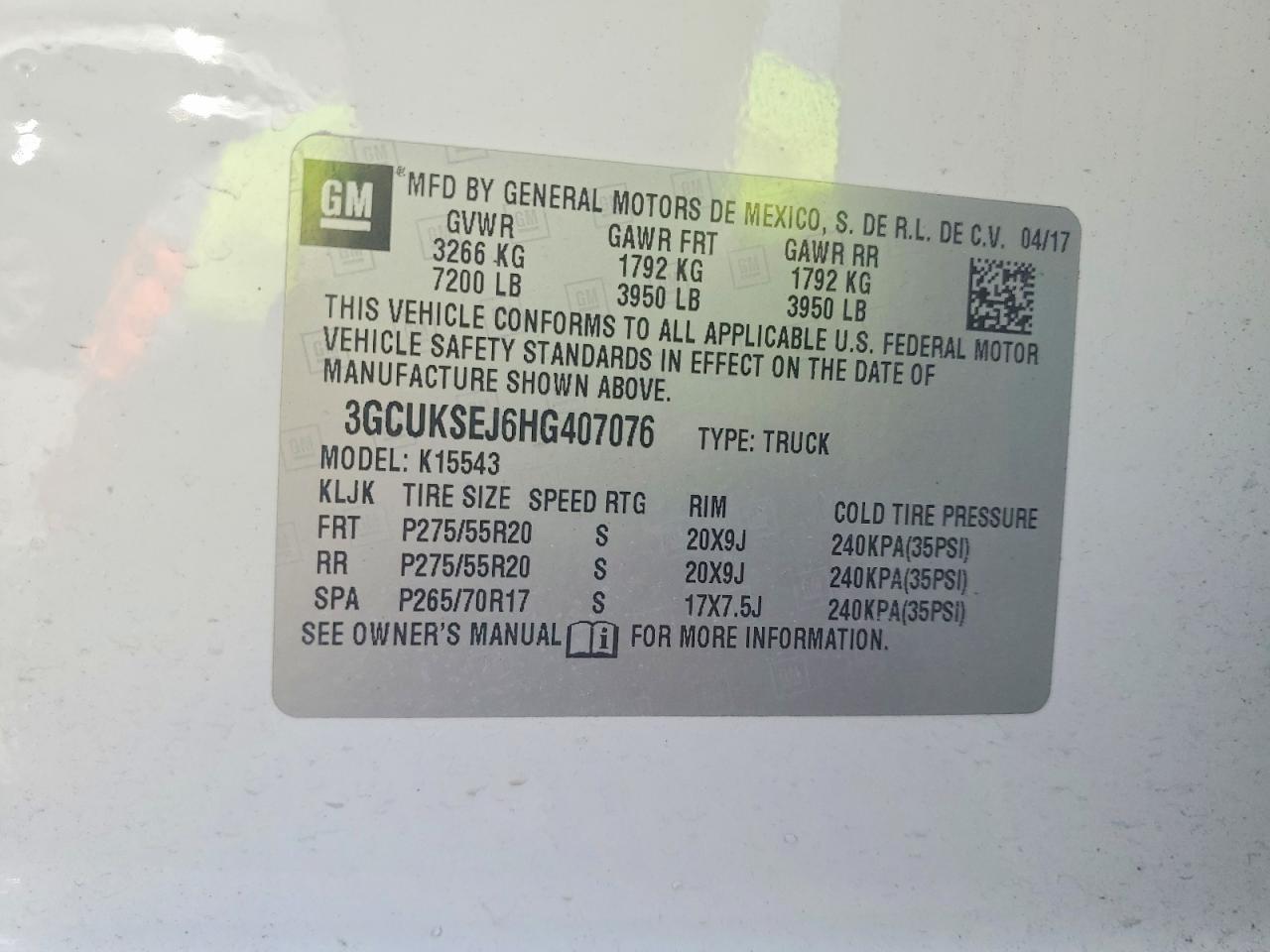 2017 CHEVROLET Silverado