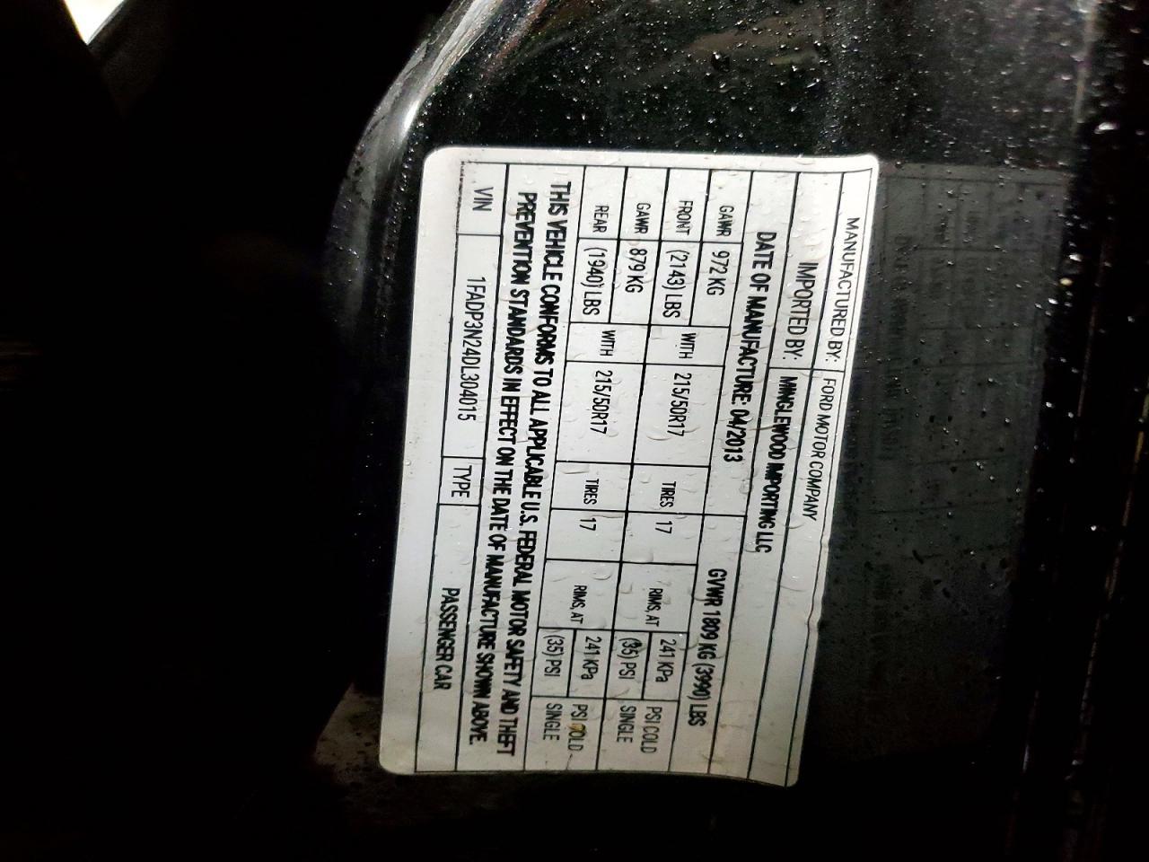 2013 FORD FOCUS