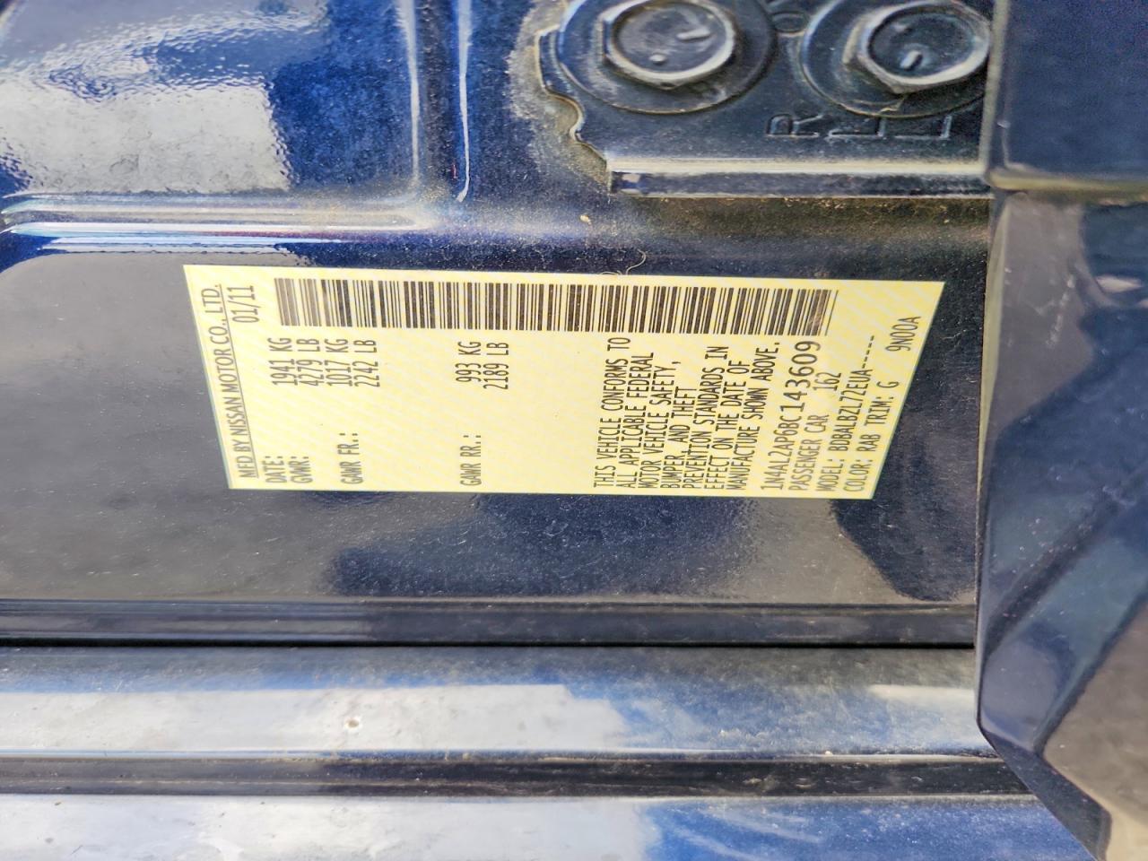 2011 NISSAN ALTIMA