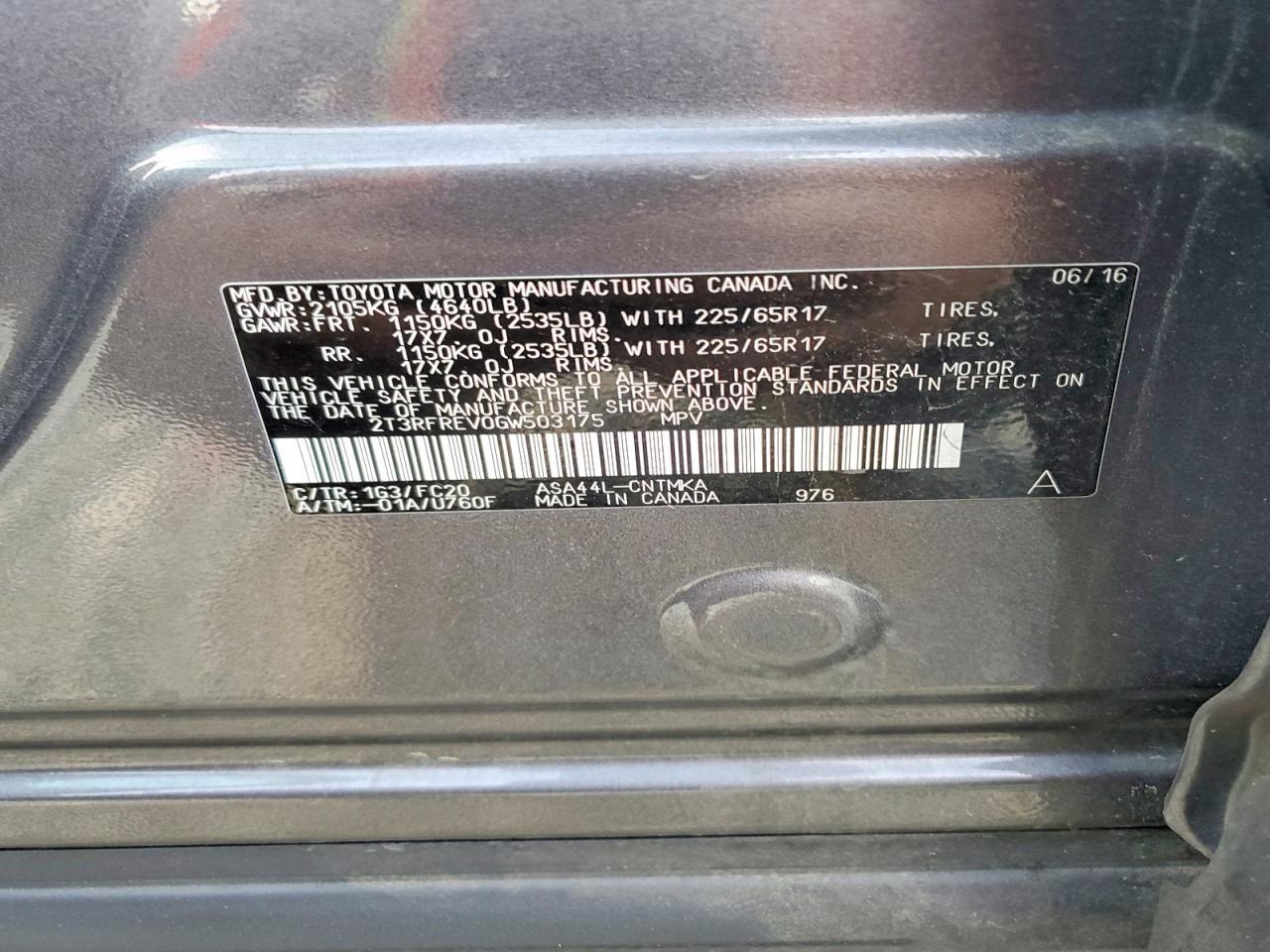2016 TOYOTA RAV4