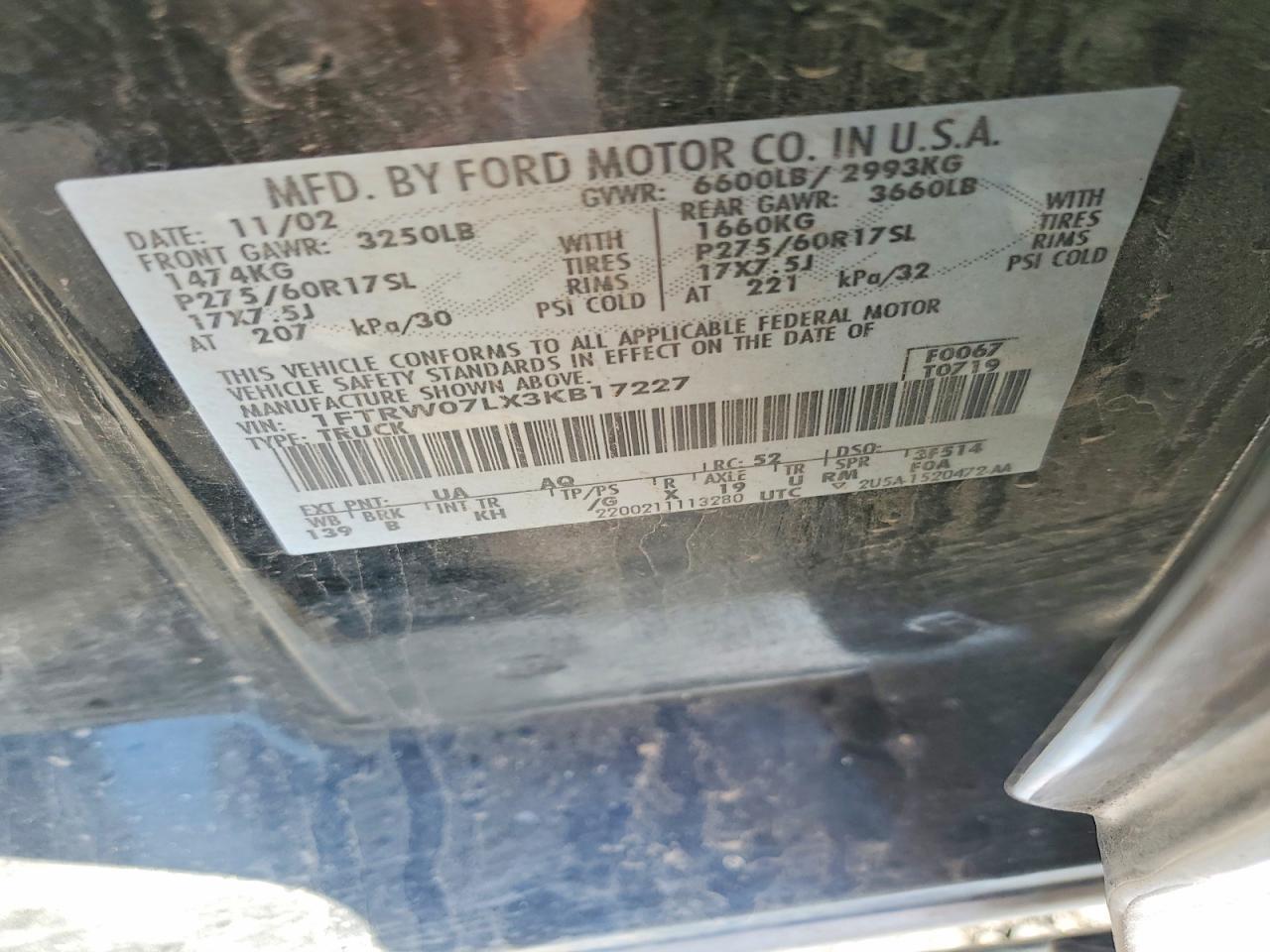 2003 FORD F-150 Lightning