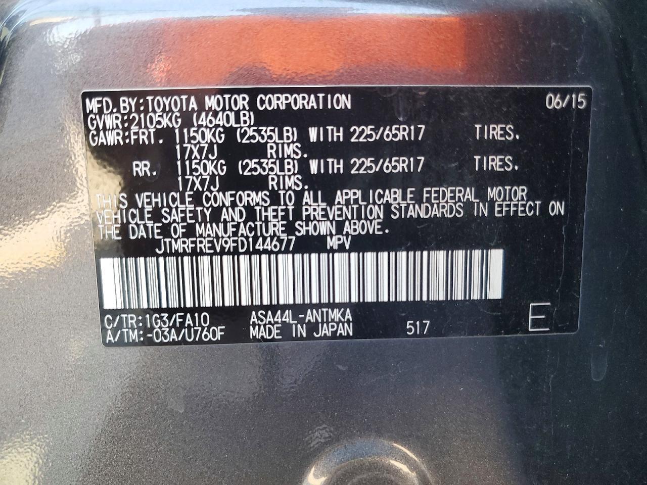 2015 TOYOTA RAV4