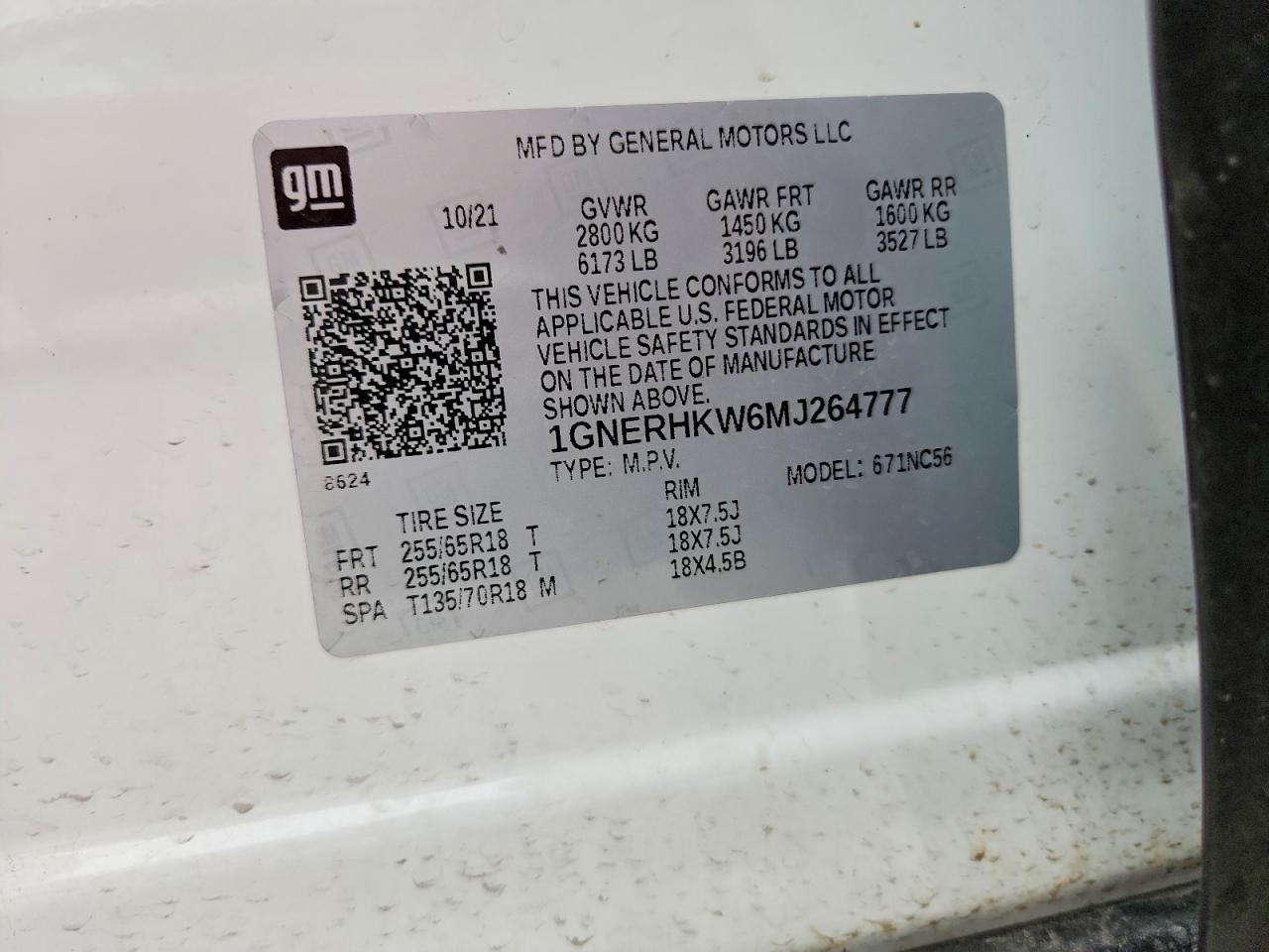 2021 CHEVROLET TRAVERSE