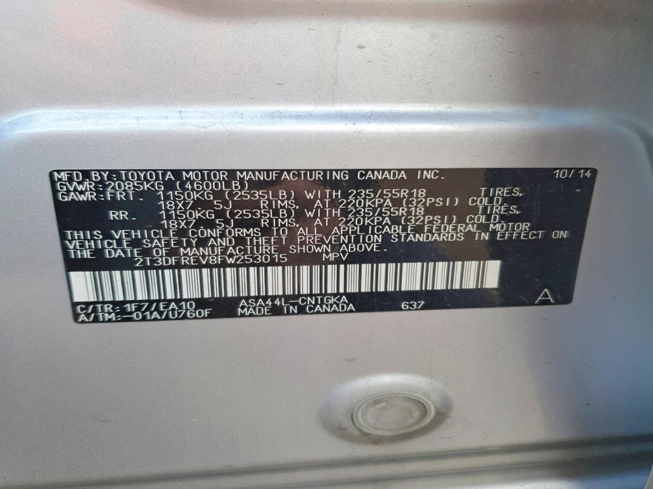 2015 TOYOTA RAV4