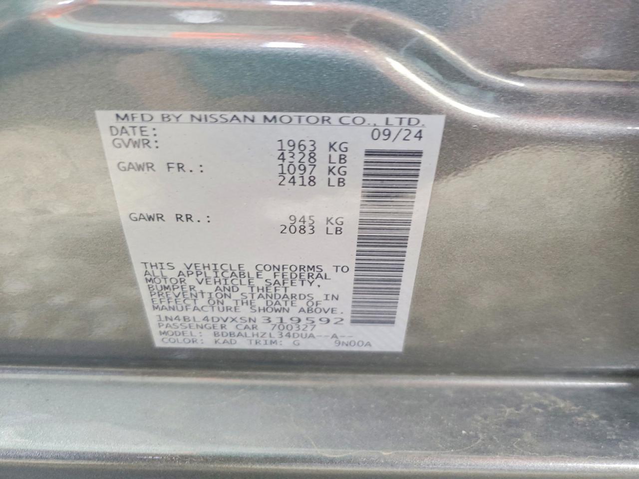 2025 NISSAN ALTIMA