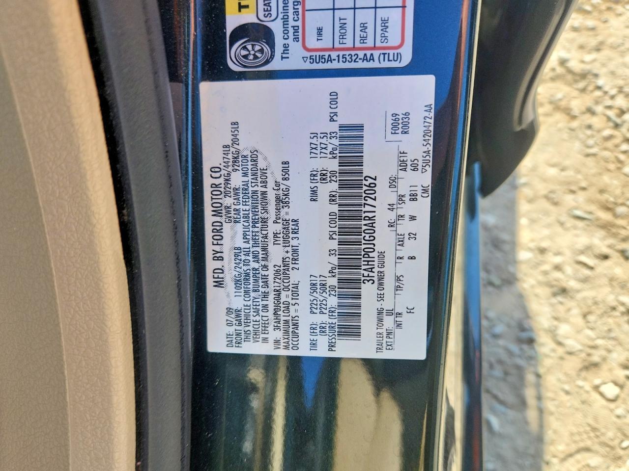 2010 FORD FUSION
