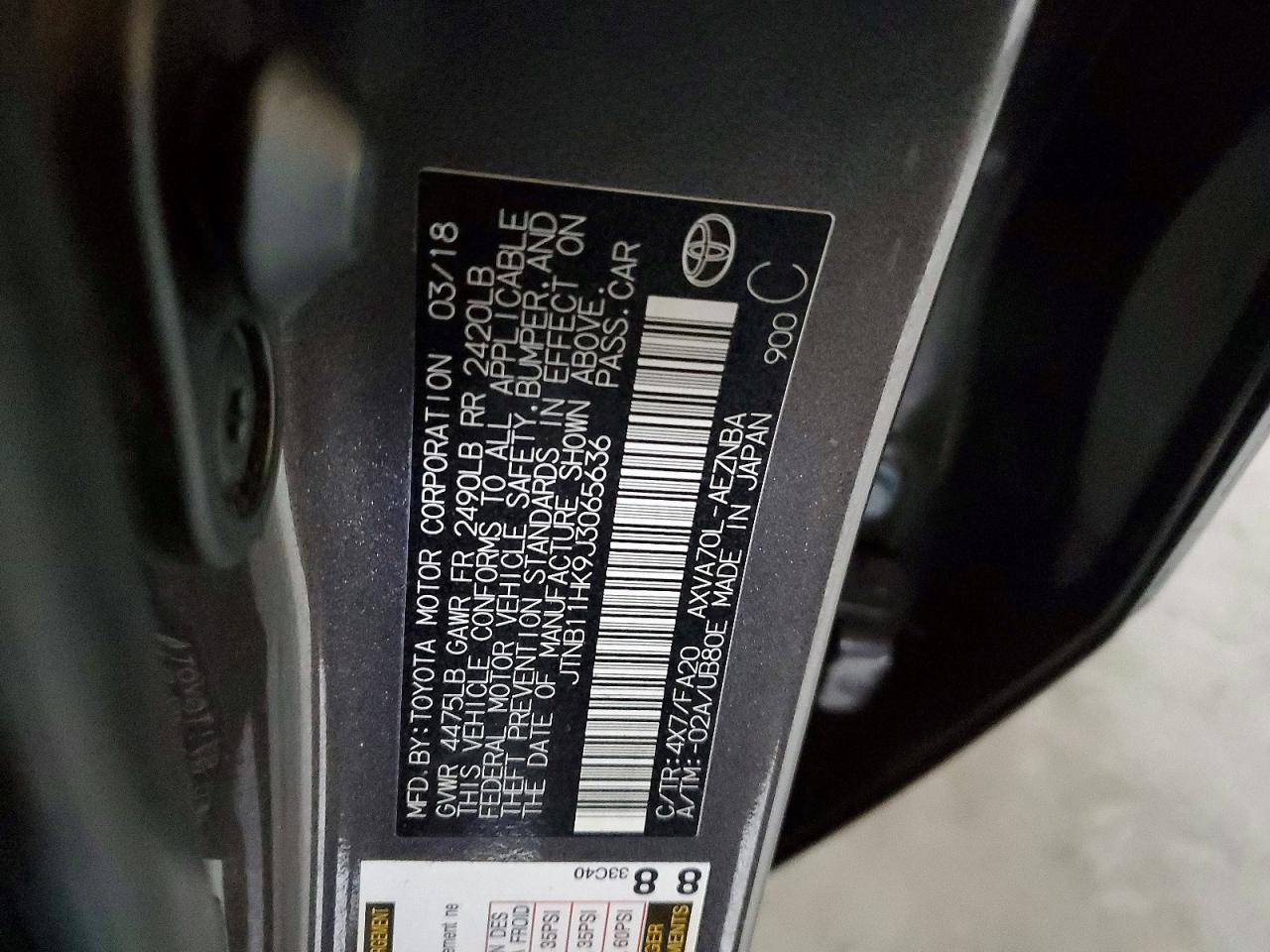 2018 TOYOTA CAMRY
