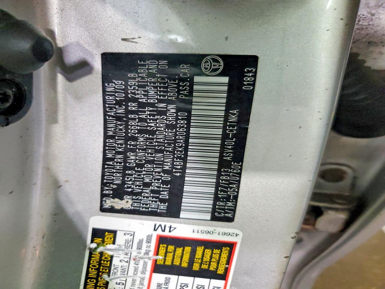 2010 TOYOTA CAMRY