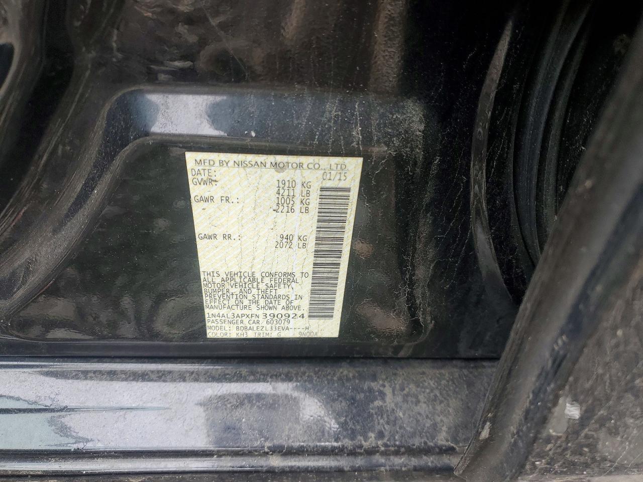 2015 NISSAN ALTIMA