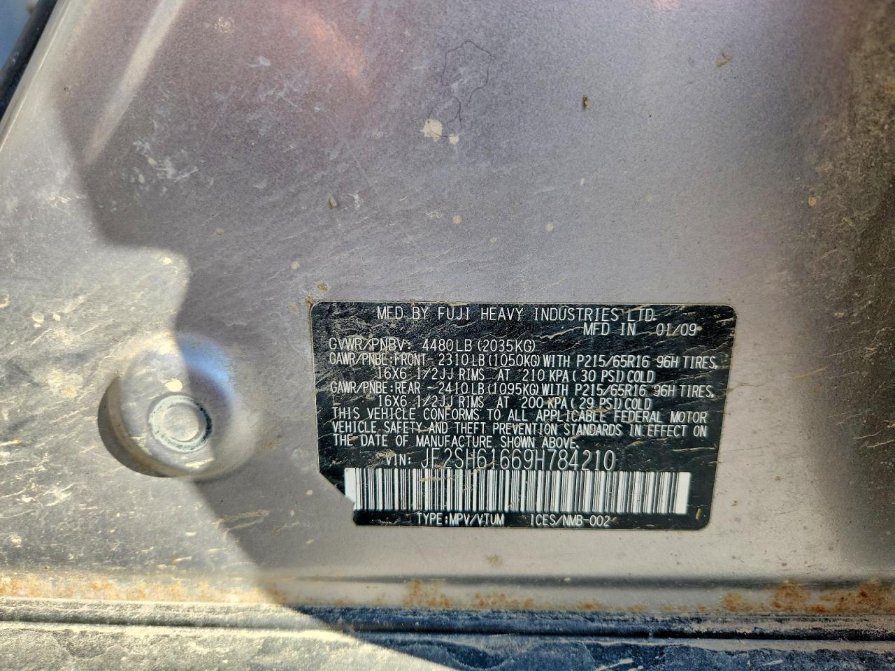 2009 SUBARU FORESTER