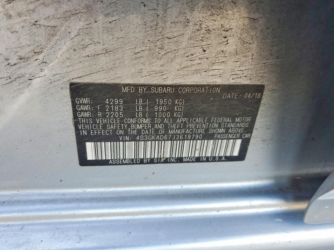 2018 SUBARU IMPREZA