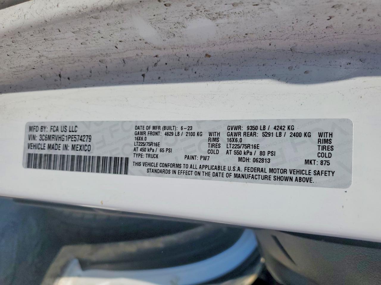 2023 RAM ProMaster 3500