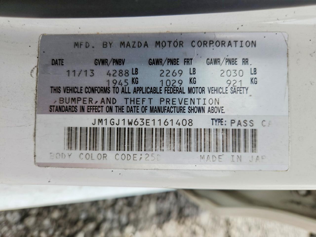 2014 MAZDA 6