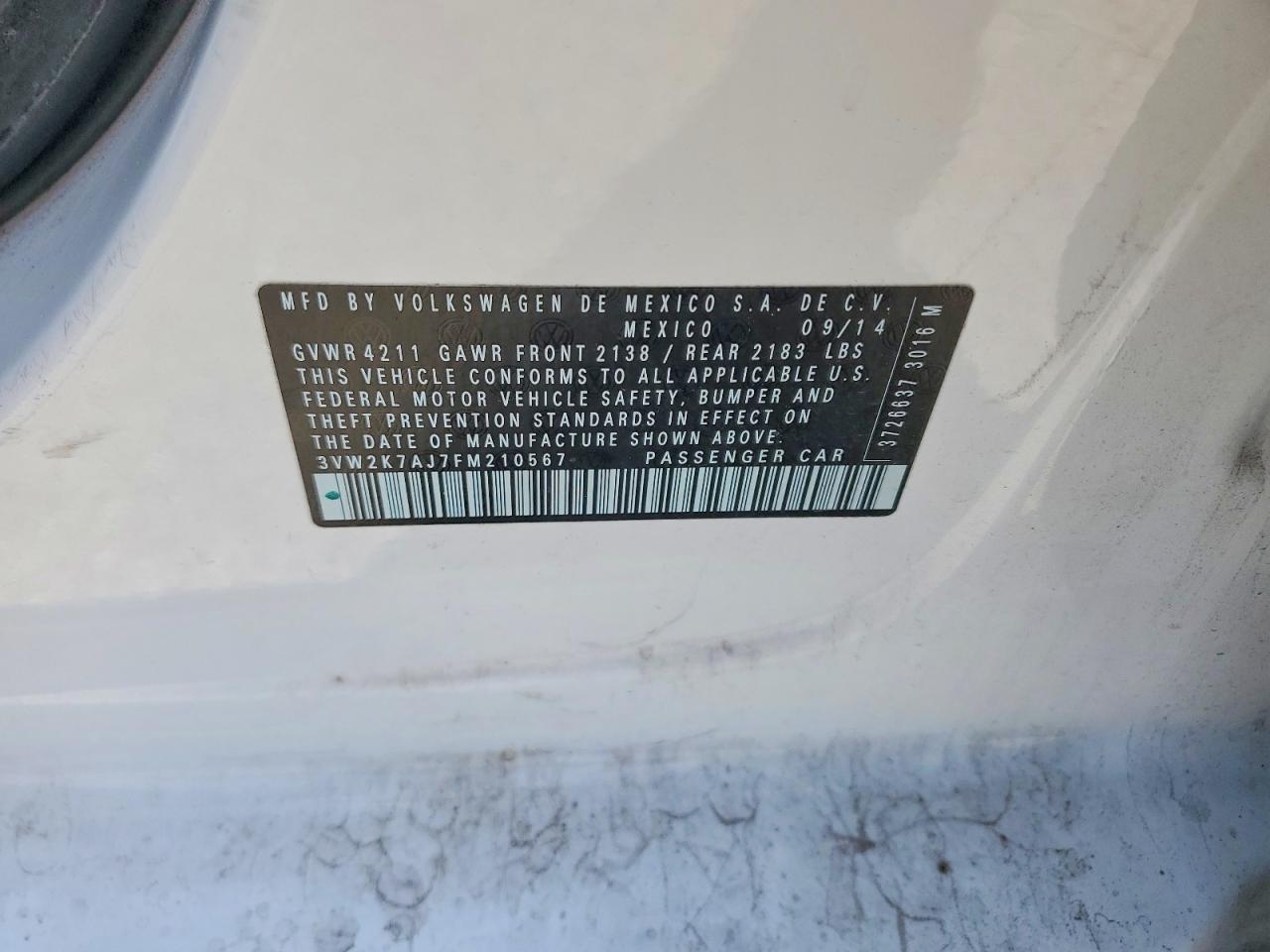 2015 VOLKSWAGEN JETTA