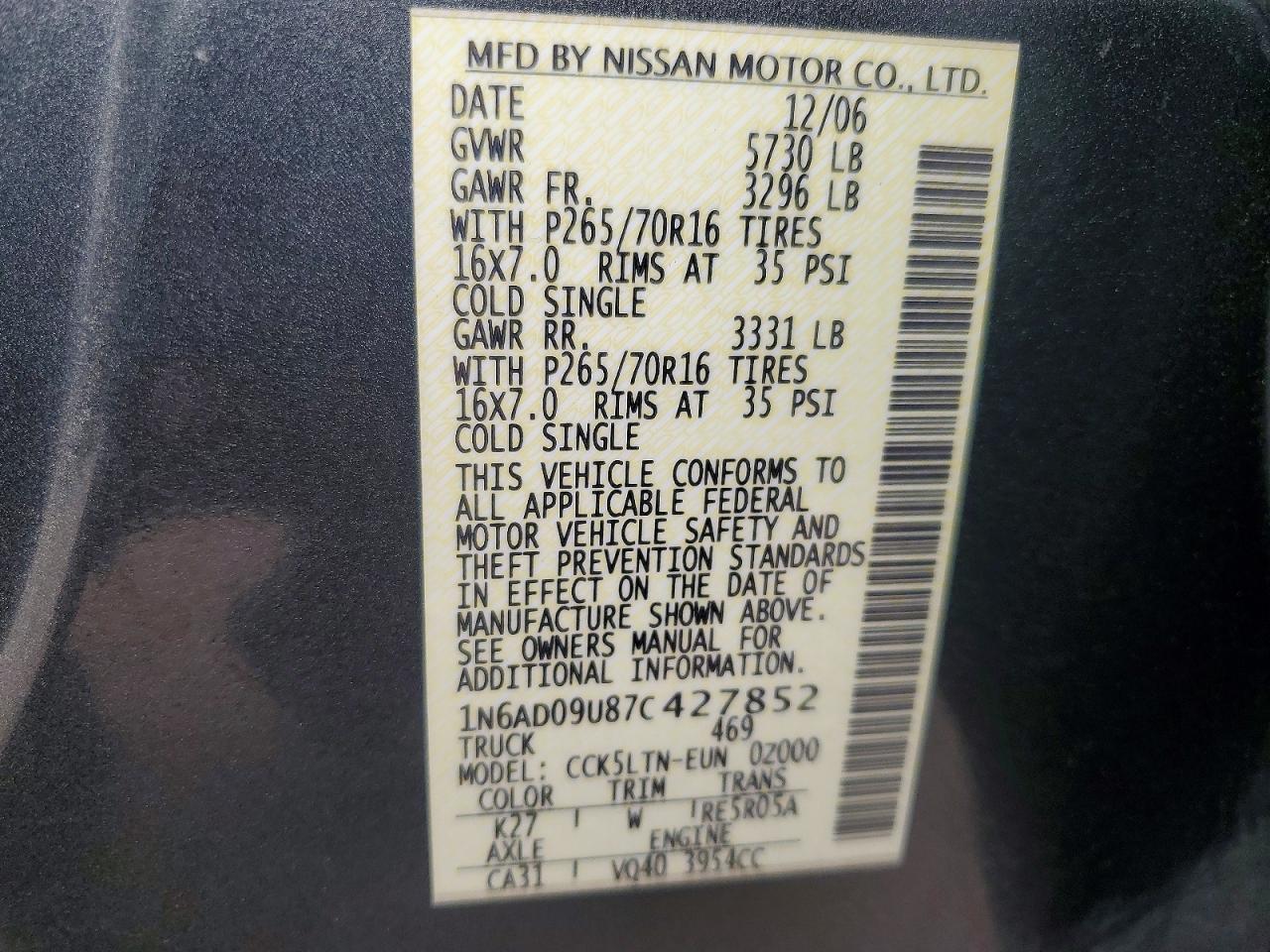 2007 NISSAN Frontier