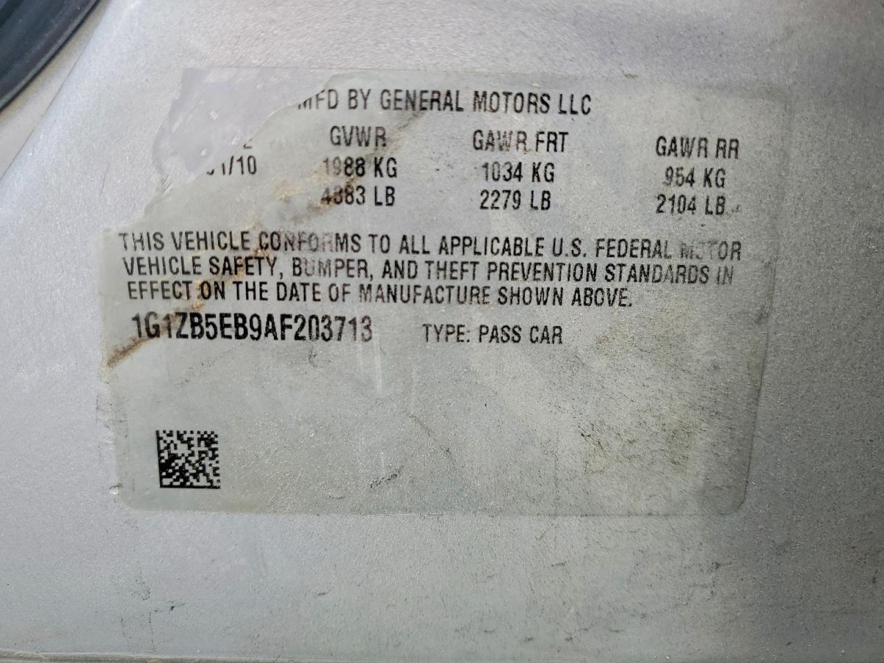 2010 CHEVROLET MALIBU