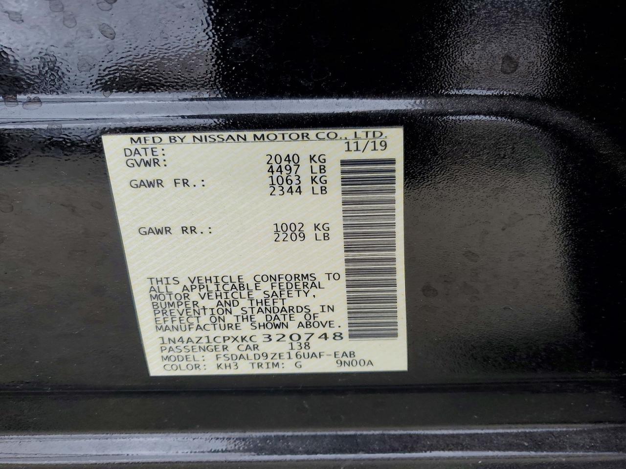 2019 NISSAN LEAF