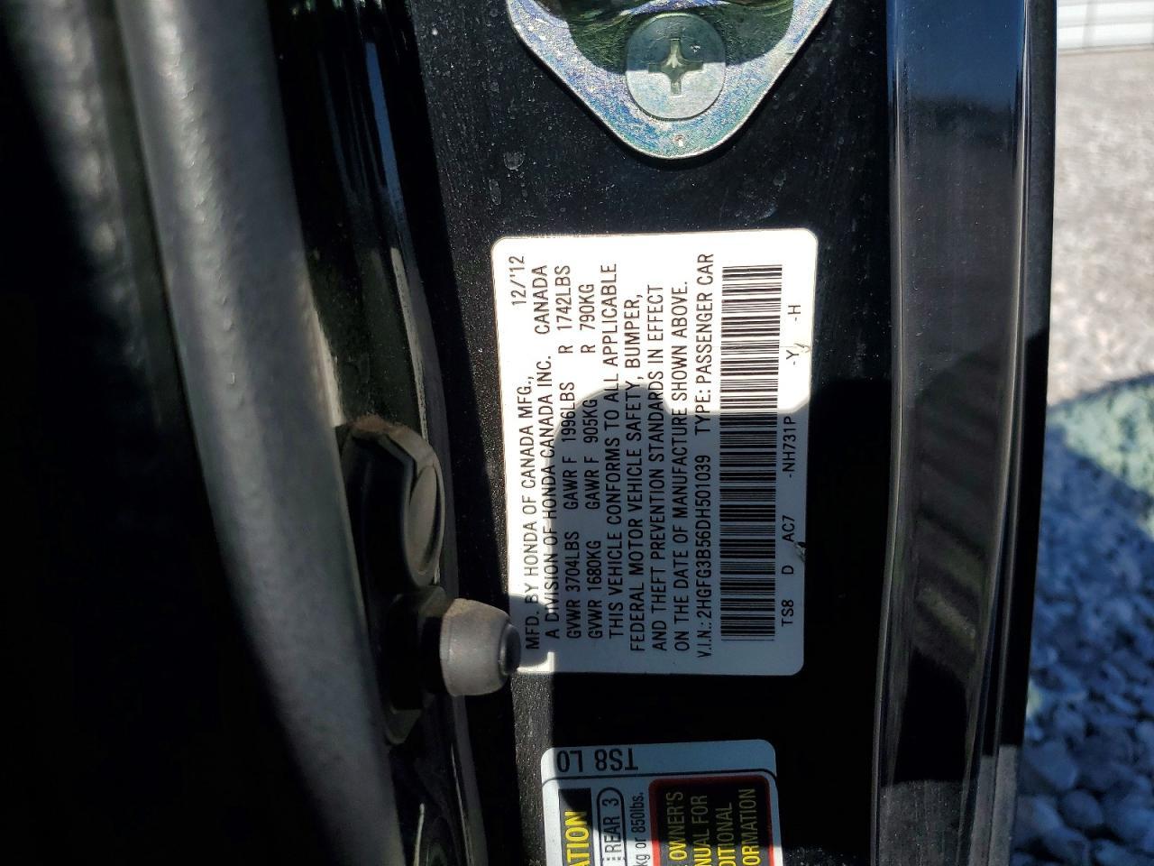 2013 HONDA CIVIC