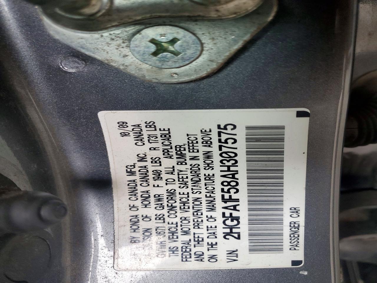 2010 HONDA CIVIC