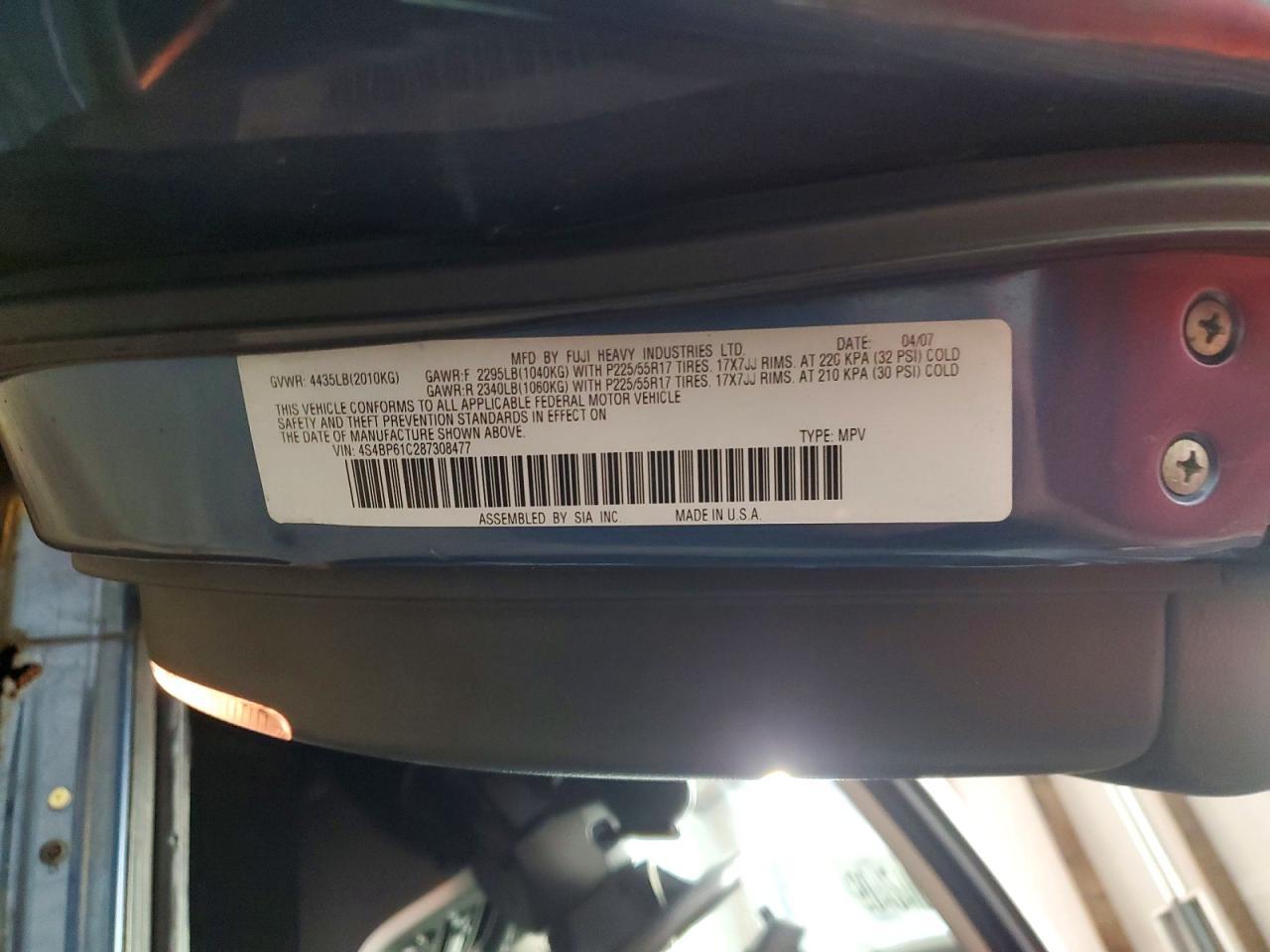 2008 SUBARU Outback