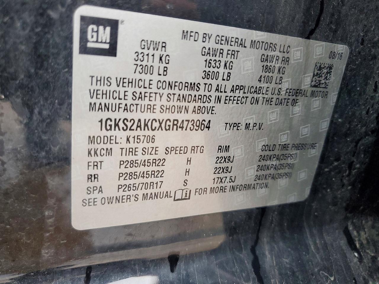 2016 GMC Yukon