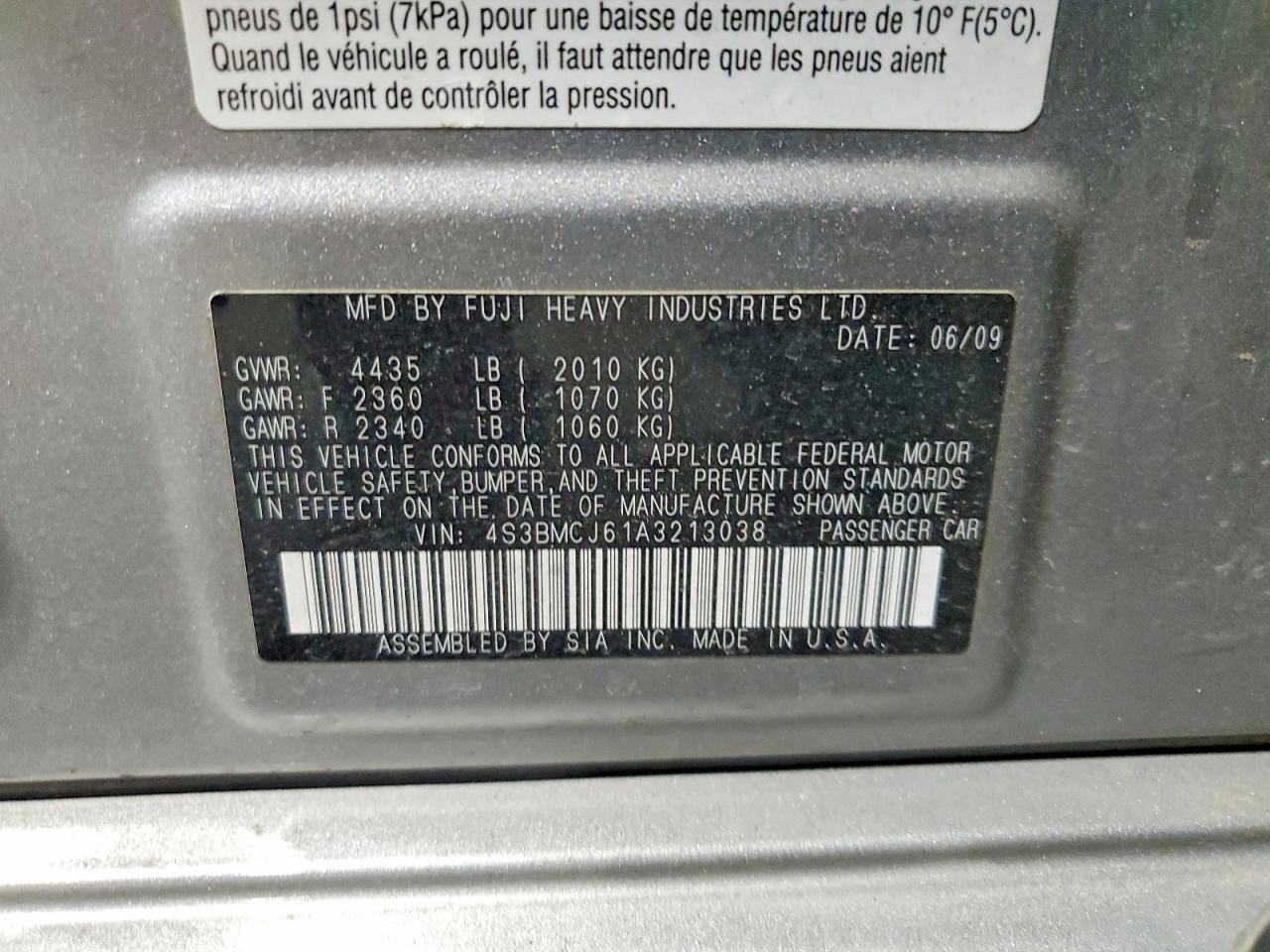 2010 SUBARU Legacy