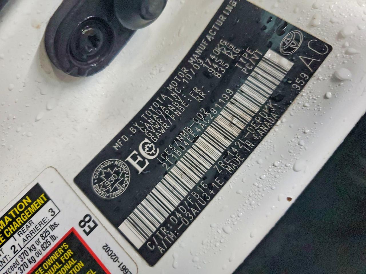 2010 TOYOTA COROLLA