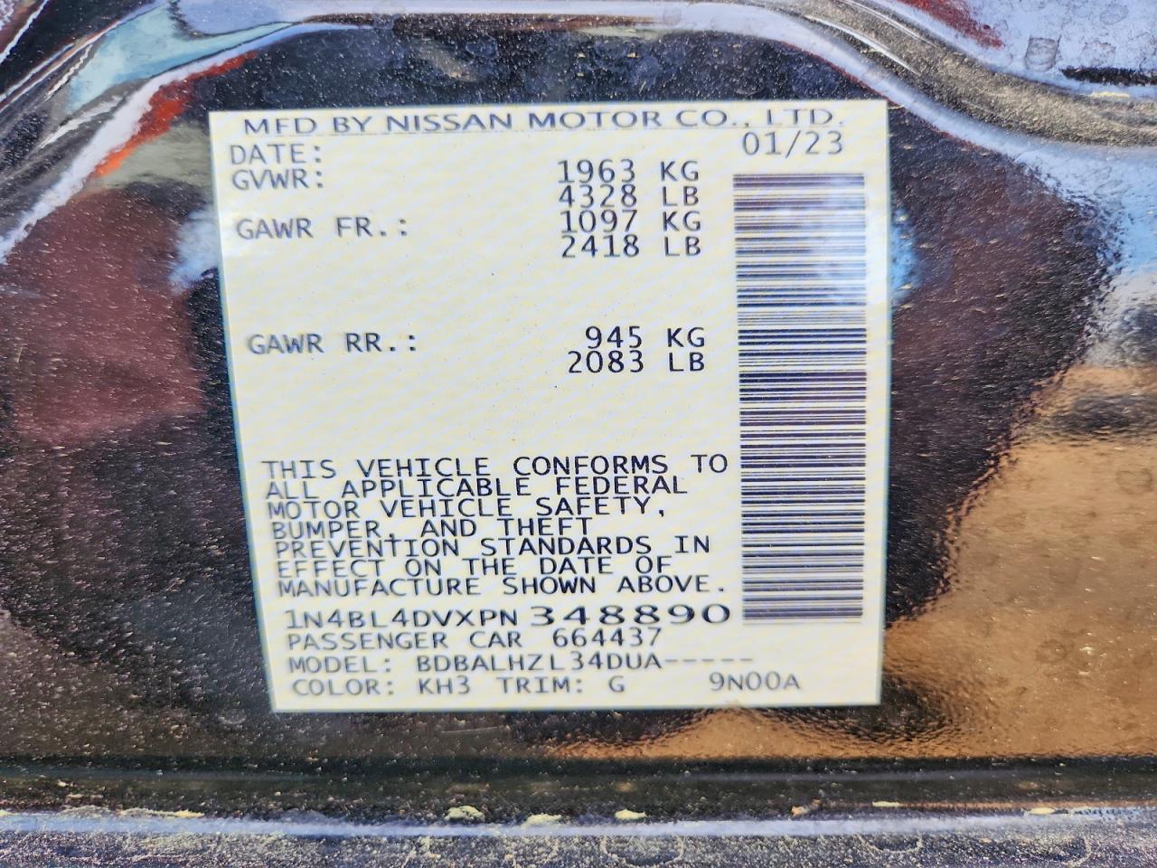 2023 NISSAN ALTIMA