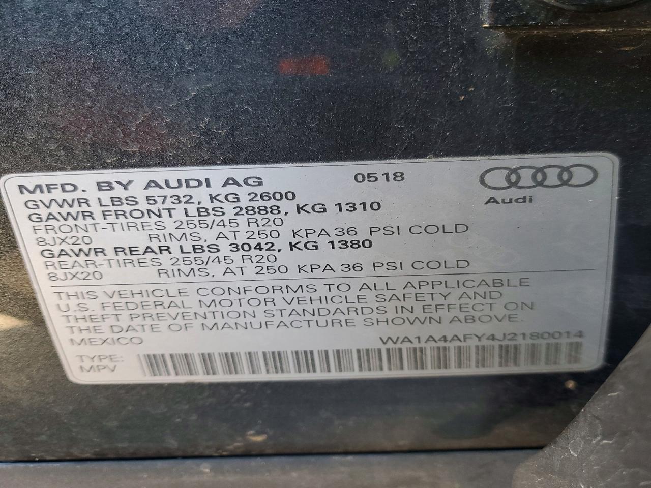 2018 AUDI SQ5