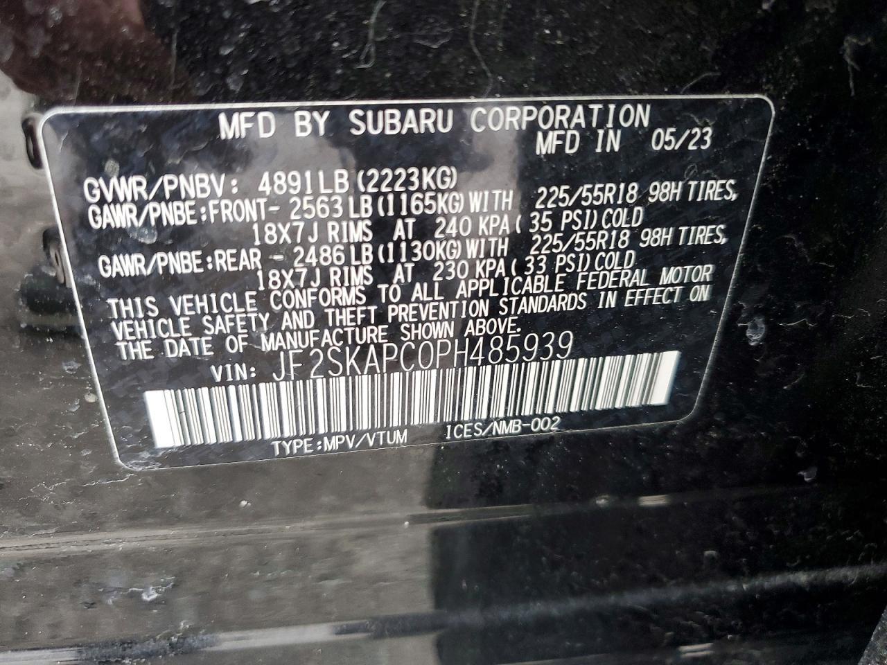 2023 SUBARU FORESTER