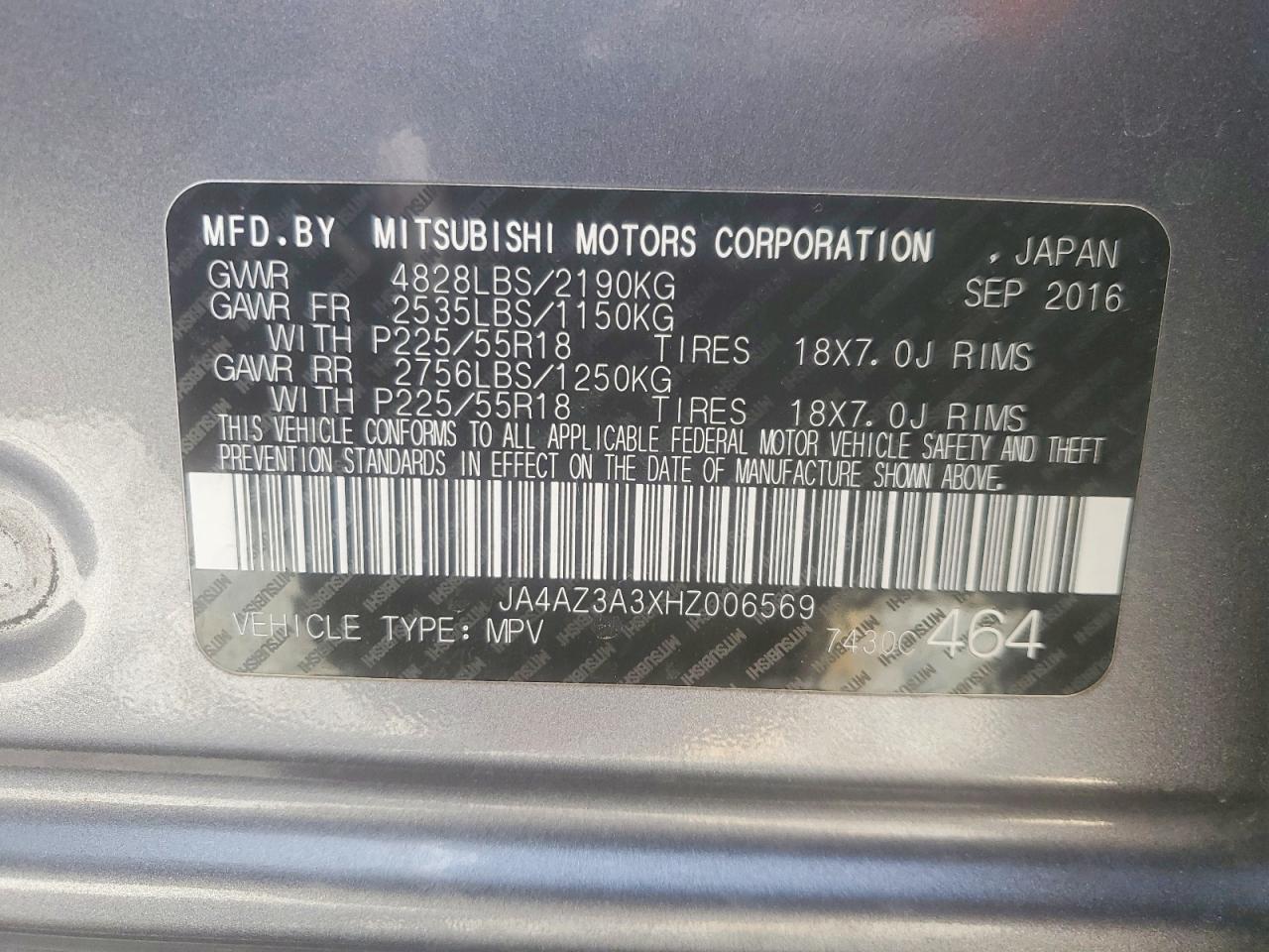 2017 MITSUBISHI outlander