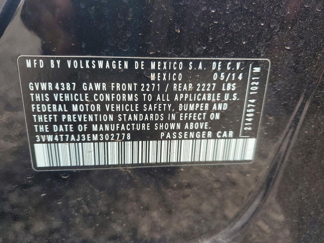 2014 VOLKSWAGEN JETTA