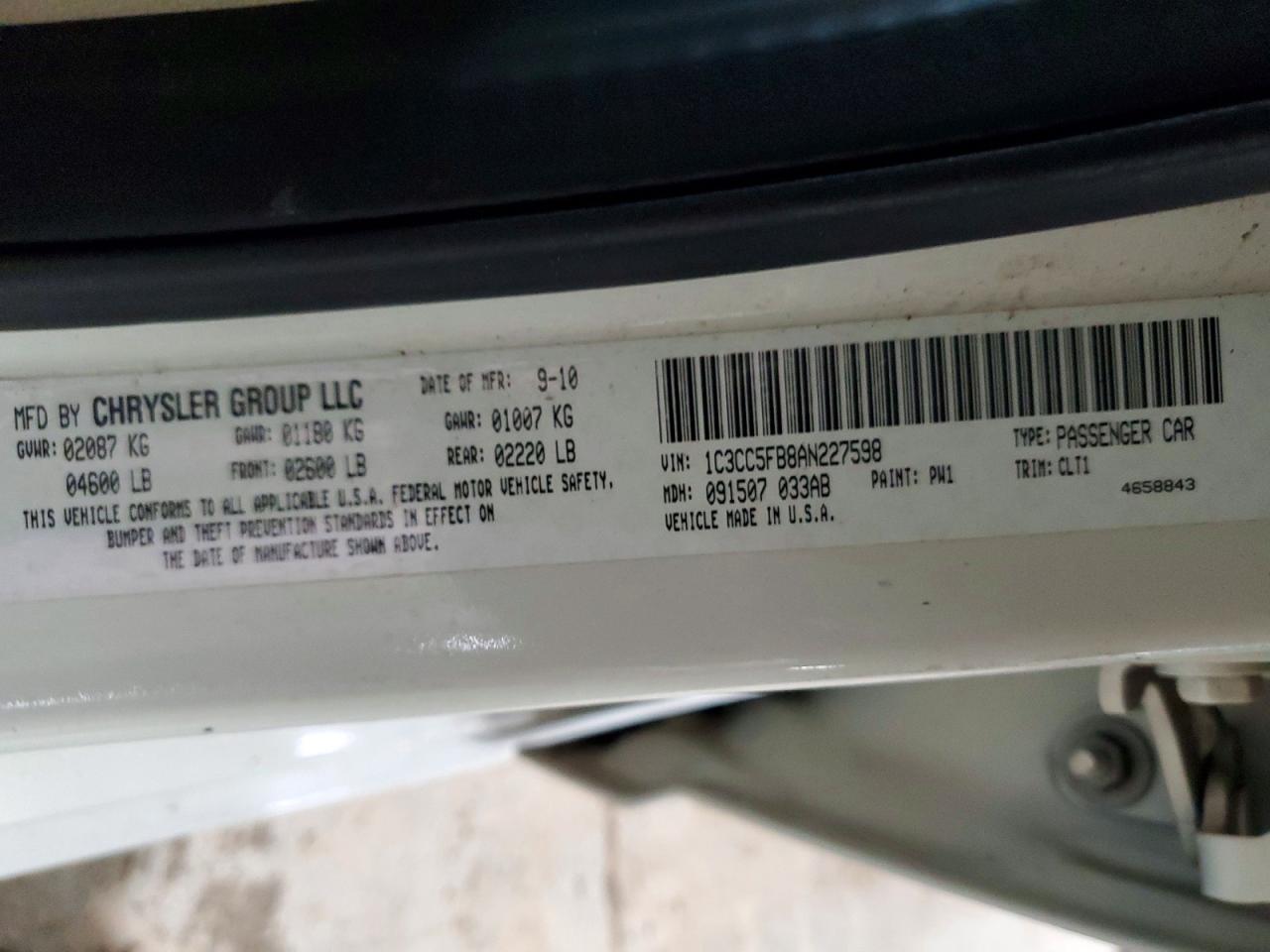 2010 CHRYSLER Sebring