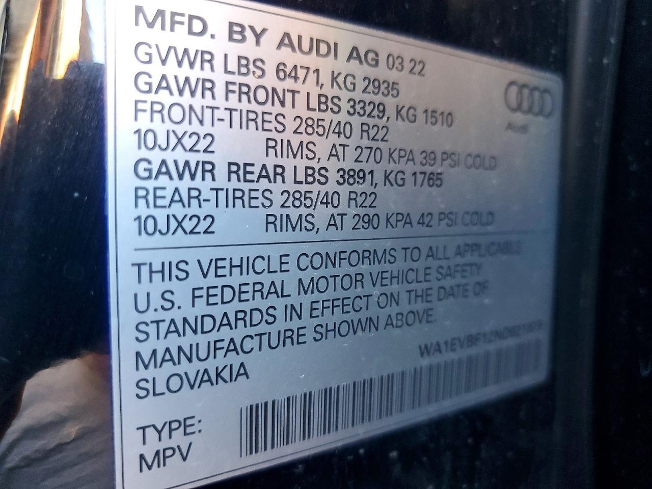 2022 AUDI Q8