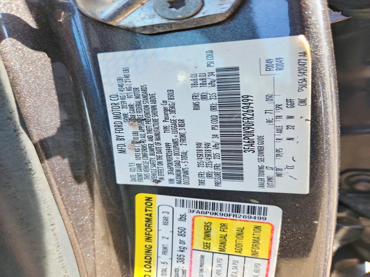 2015 FORD FUSION
