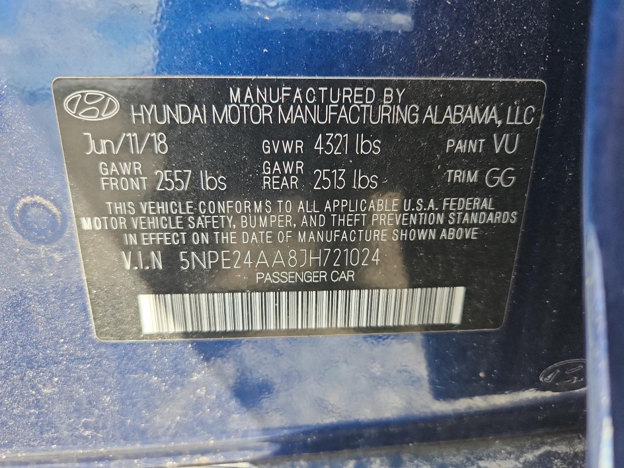 2018 HYUNDAI SONATA