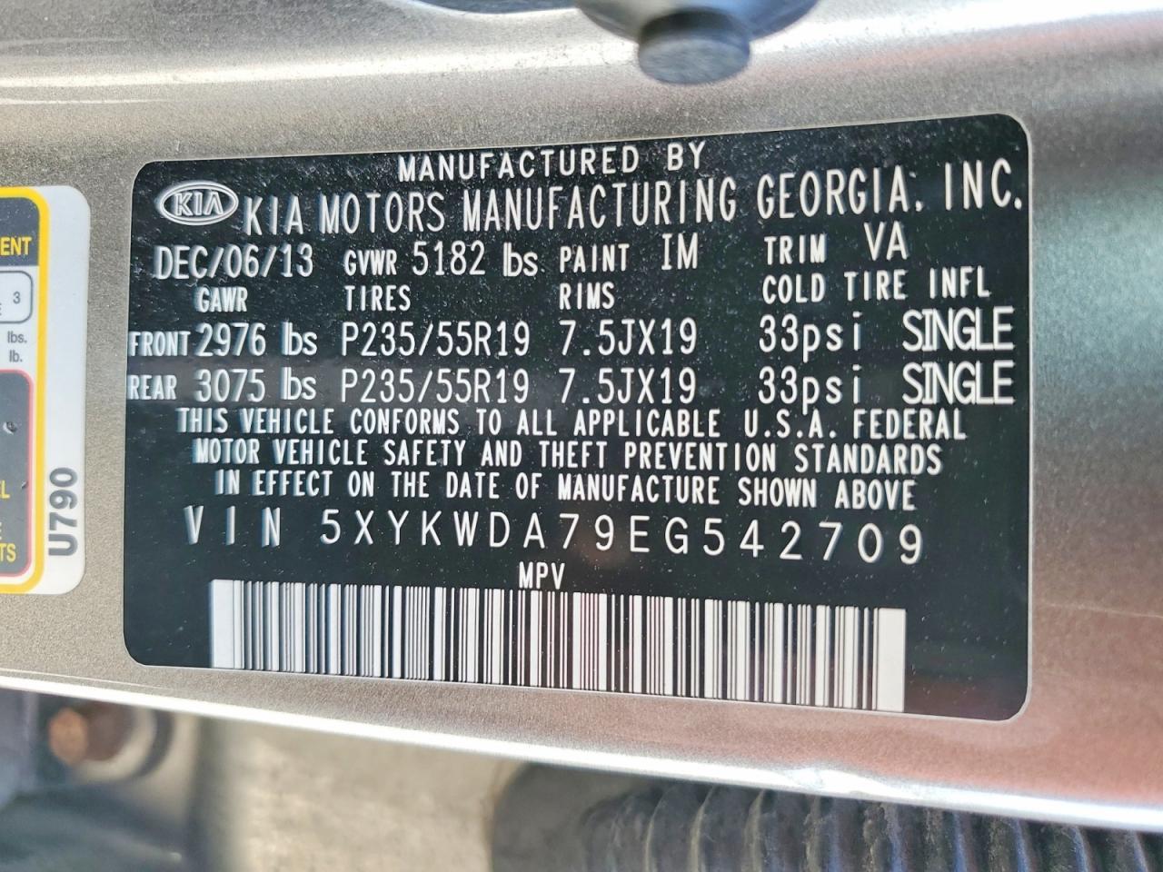2014 KIA SORENTO