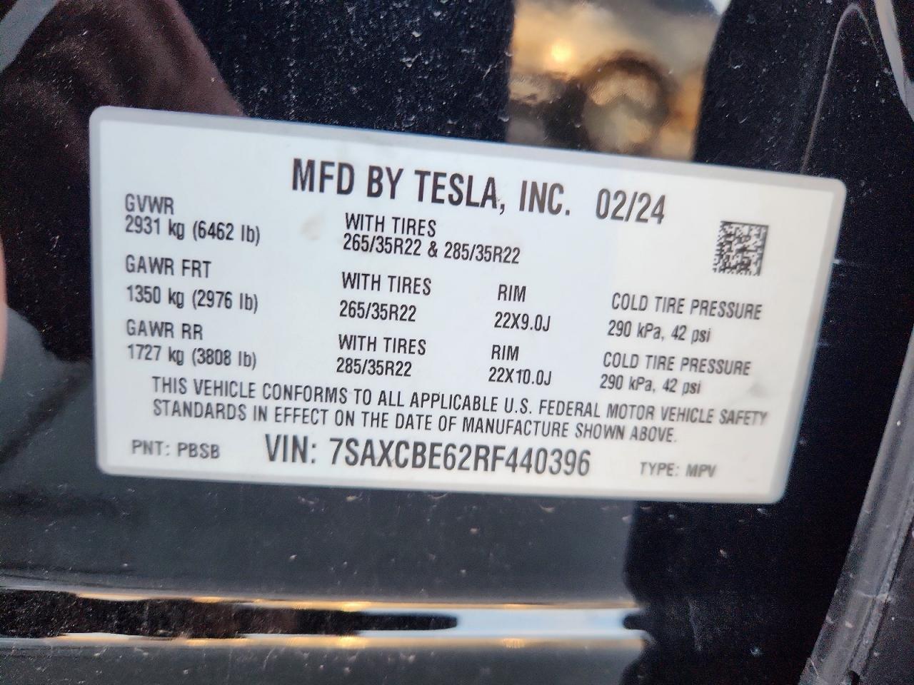 2024 TESLA MODEL X