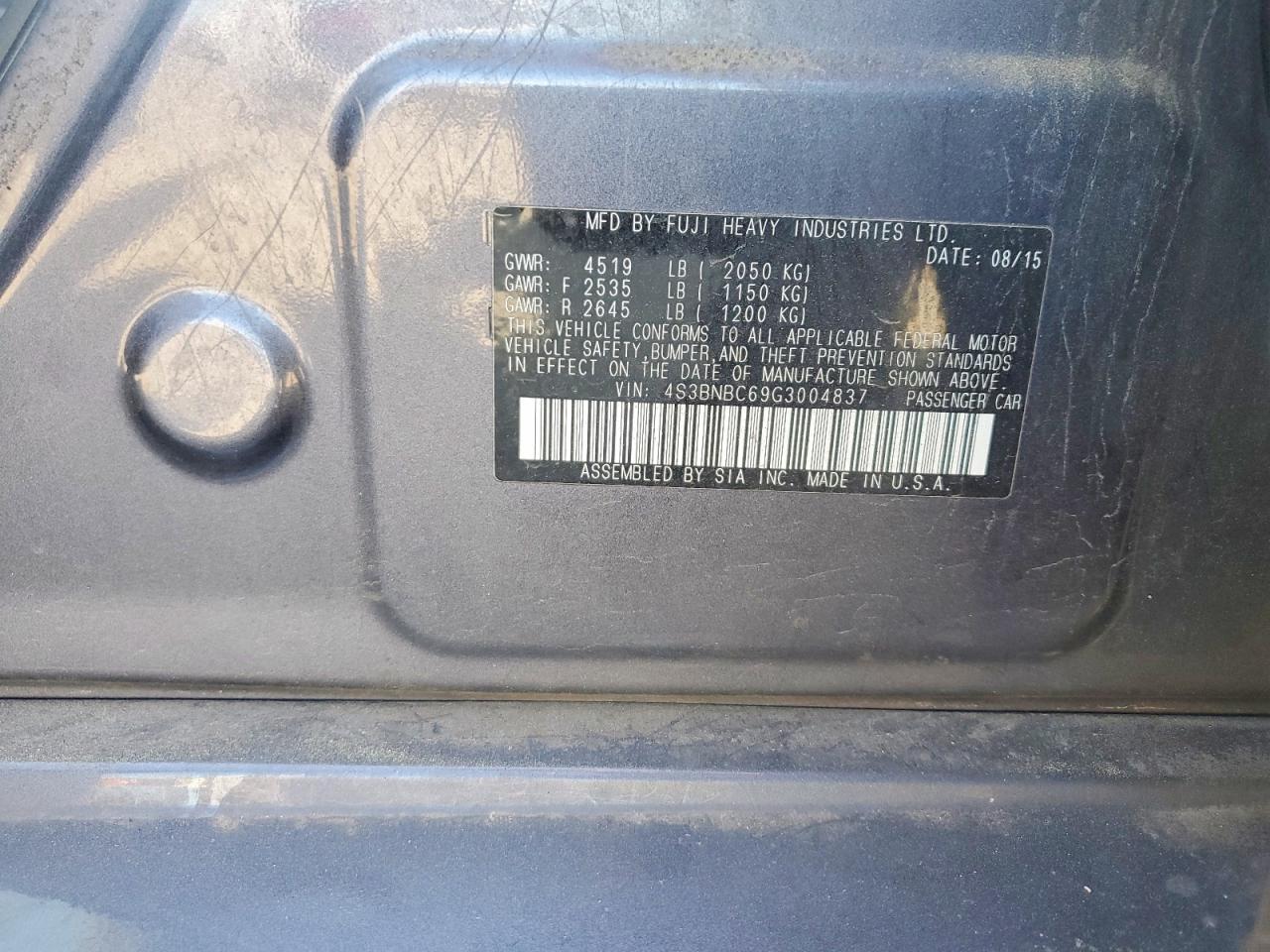 2016 SUBARU Legacy